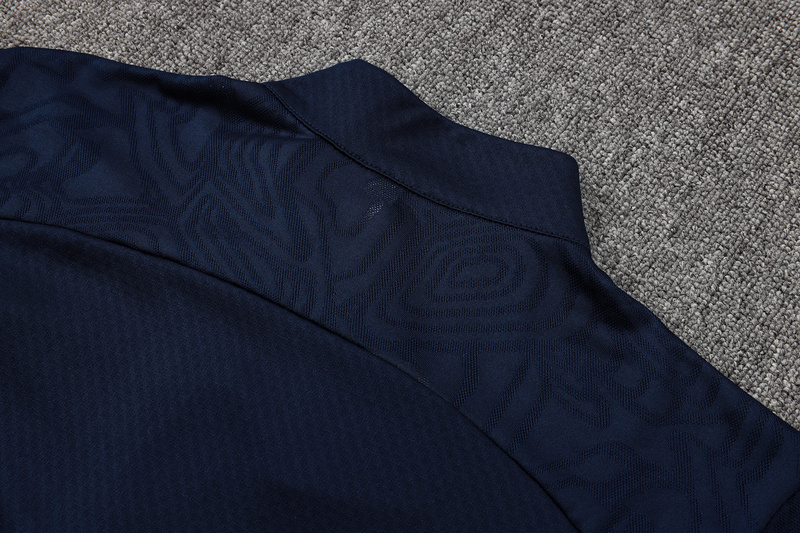 24/25 Marseilles Royal blue Long-sleeved half-pull training kit Football team kit