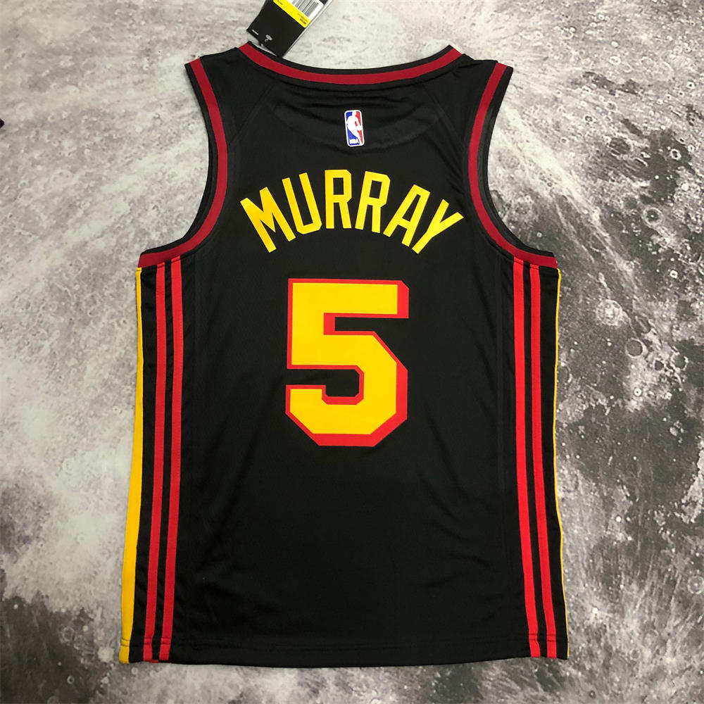 NBA Altanta Hawks Round Neck Black Jersey MURRAY#5 S-XXL