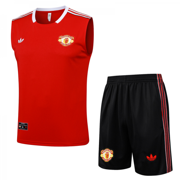 2025/26 Manchester United Red Training Set Shirt and Shorts