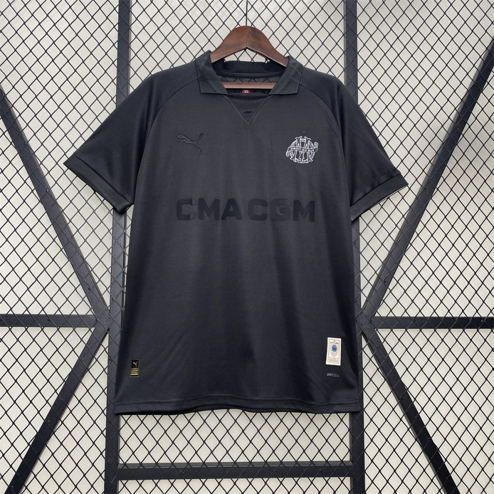 24/25 Olympique de Marseille 125th Anniversary Black Jersey Fan Version
