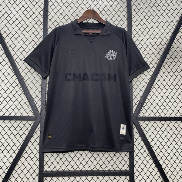 24/25 Olympique de Marseille 125th Anniversary Black Jersey Fan Version