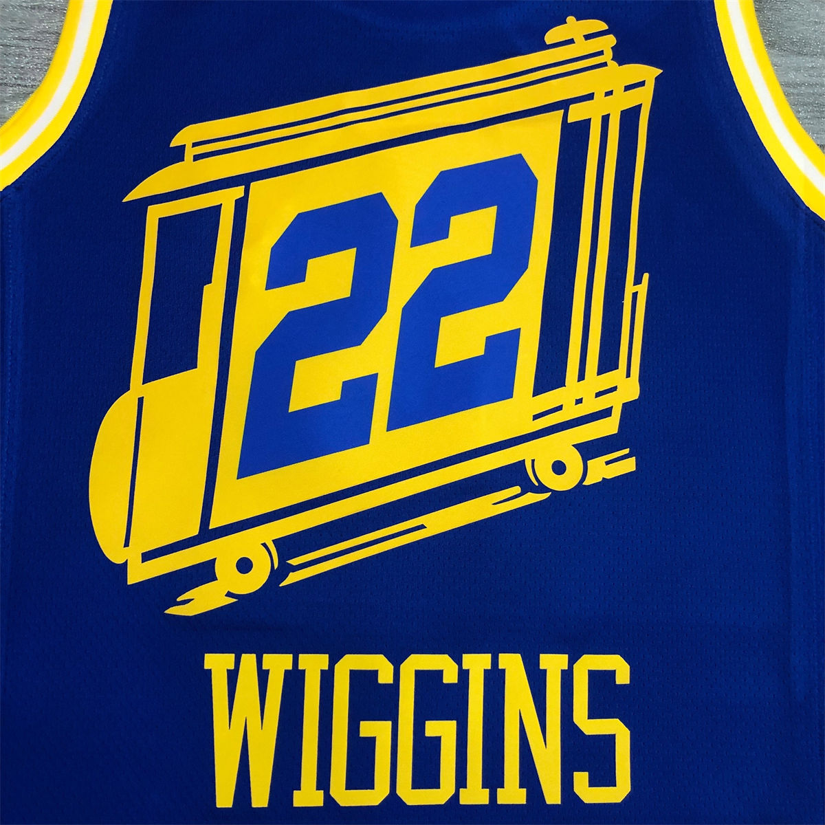 NBA Golden State Warriors Round neck Blue Jersey WIGGINS#22 S-XXL