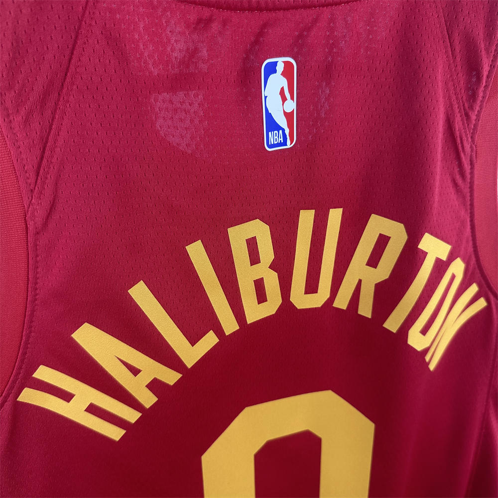 NBA Indiana Pacers 2019 Round Neck Retro Red Jersey HALIBURTON#0 S-XXL