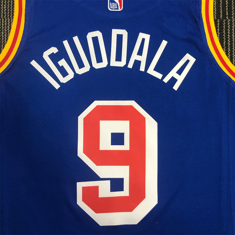 NBA Golden State Warriors Round Neck Blue Jersey IGUODALA#9 S-XXL
