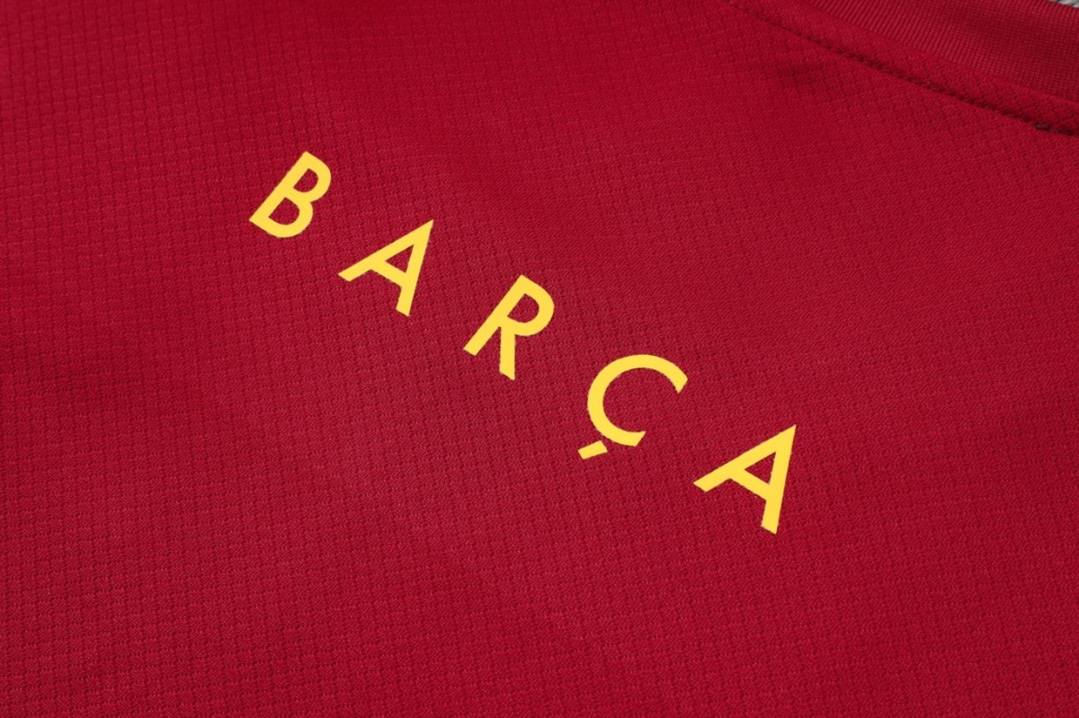 2026 Barcelona Maroon Training Set Shirt and Shorts