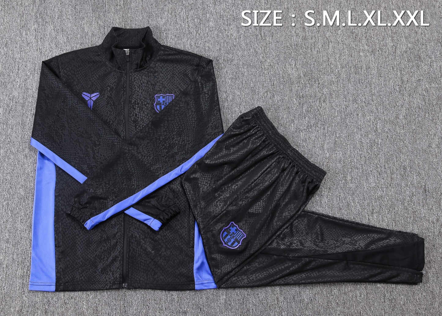 2025/26 Barcelona black Jacket Training Suit Set Football Team Shirt Sports Fashion