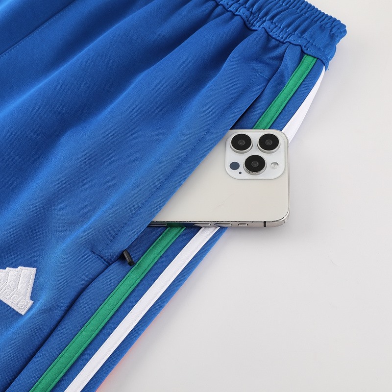 2024 Adidas Blue Jacket Training Suit Set Football Team Shirt Sports Fashion