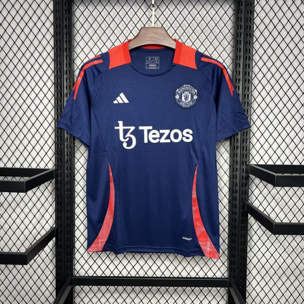 2024/25 Manchester United Dark blue Pre-match training Jersey Fan Version