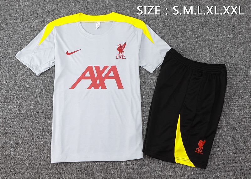 24/25 Liverpool Gray Training Set Shirt and Shorts