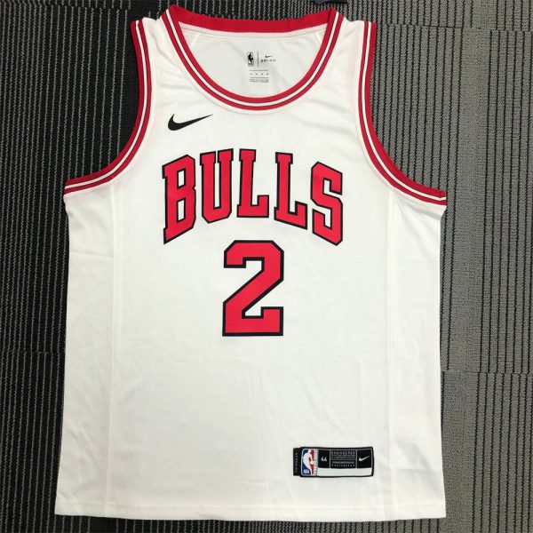 NBA Chicago Bulls Round Neck White Jersey BALL#2 S-XXL