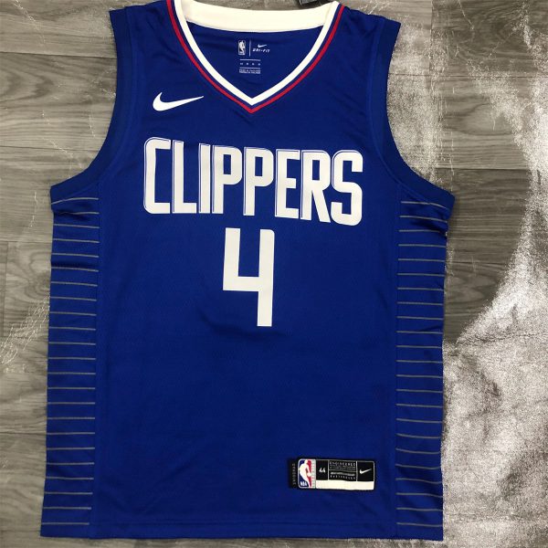 NBA Los Angeles Clippers V-Neck Blue Jersey RONDO#4 S-XXL