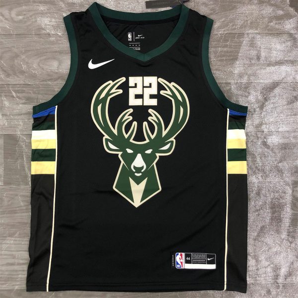 NBA Milwaukee Bucks V neck Green jersey MIDDLETON#22 S-XXL