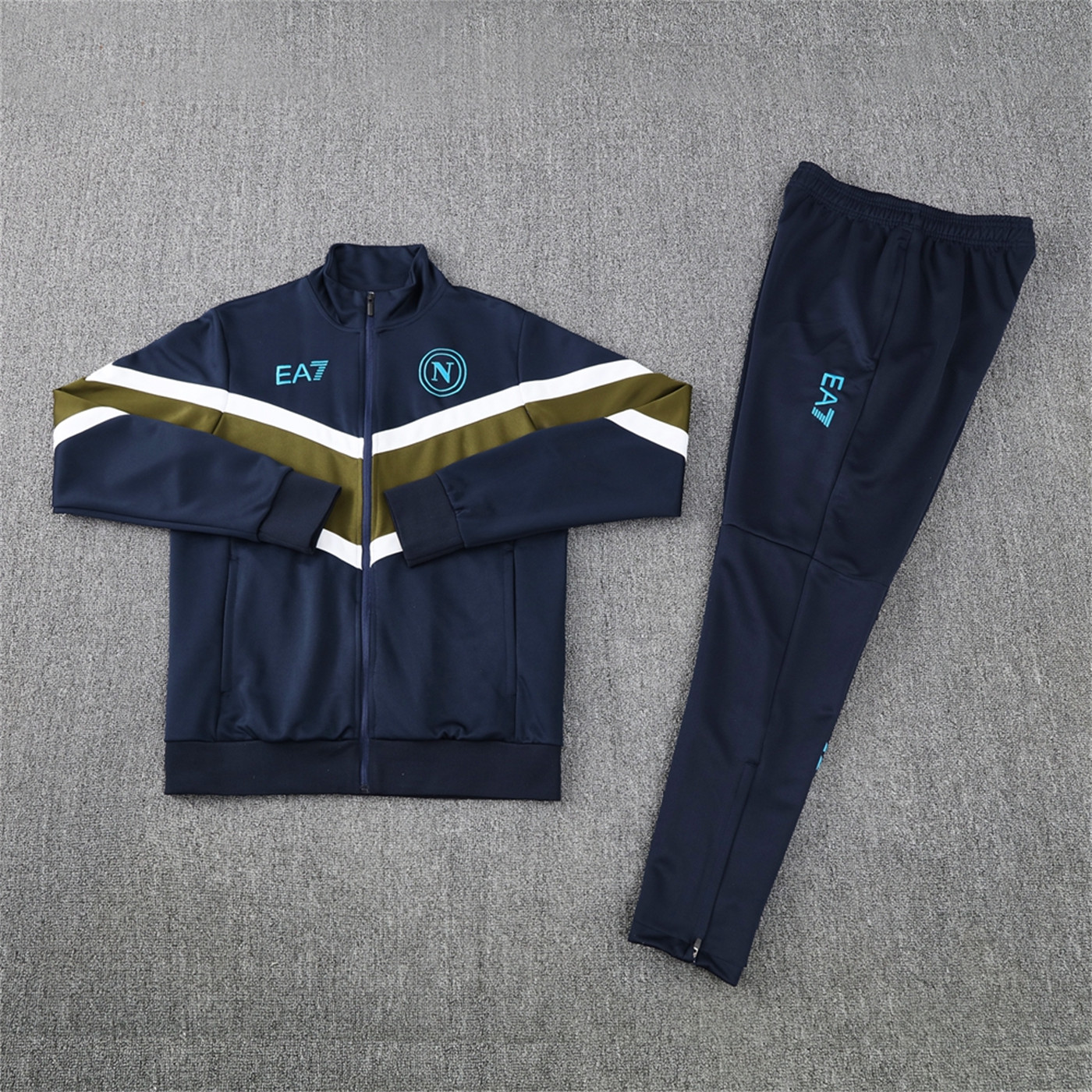 2024 Napoli Color block Jacket Training Suit Set Football Team Shirt Sports Fashion