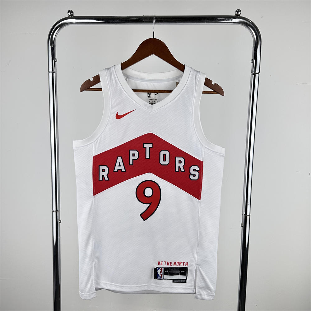 NBA Toronto Raptors V-Neck White Jersey BARRETT#9 S-XXL