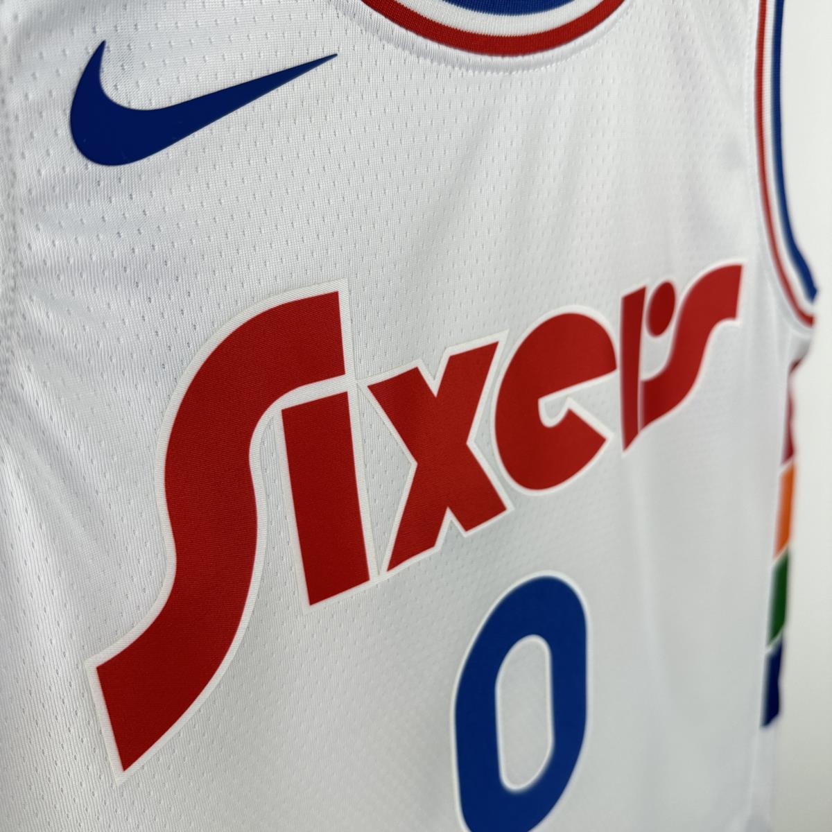 NBA Philadelphia 76ers 24/25 Round Neck City Edition Black Jersey MAXEY#0 S-XXL