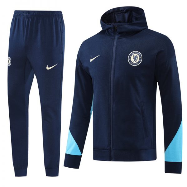 2024 Chelsea Royal Blue Hoodie Jacket Kit Set Football Team Shirt Sports Fashion
