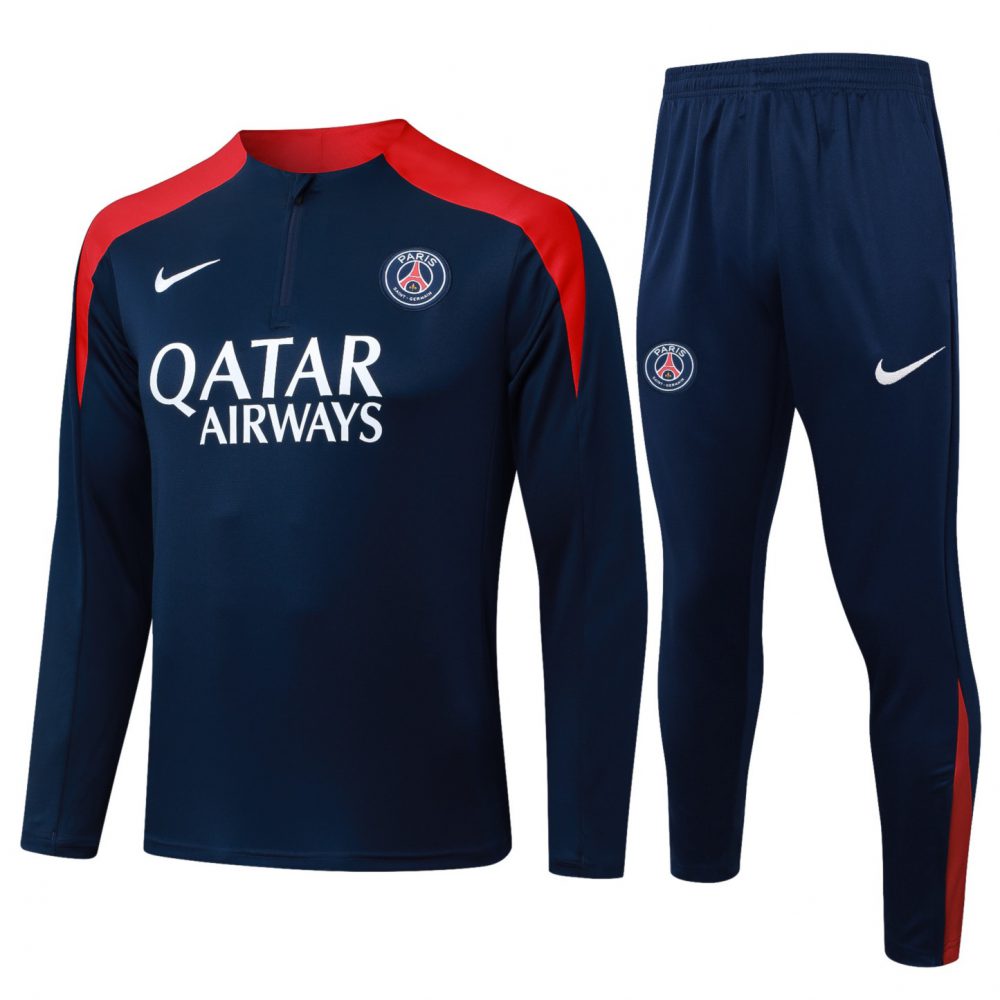 202526 Psg Rayol Blue Long-sleeved half-pull training kit Football team kit