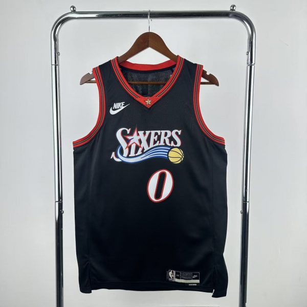 NBA Philadelphia 76ers 2026 Vintage Style Black Jersey MAXEY#0