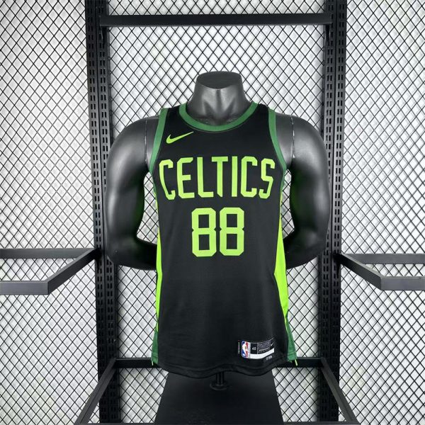 NBA Boston Celtics 24/25 City Edition Round Neck Black Jersey QUETA#88 S-XXL