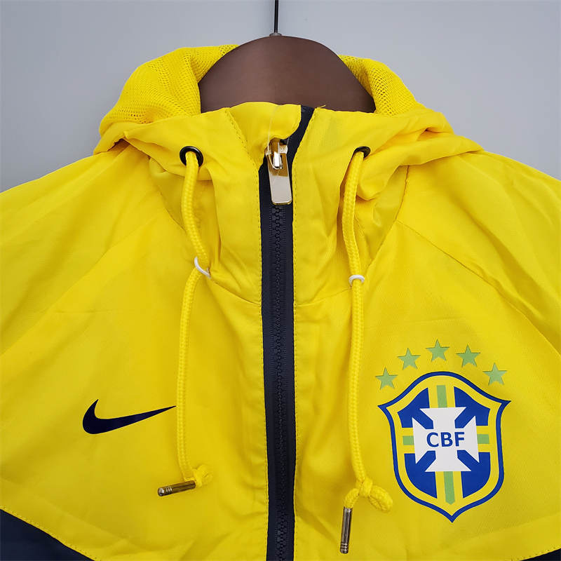2022 Windbreaker Brazil Blue and Yellow Sport Unifom jersey Sport Unifom