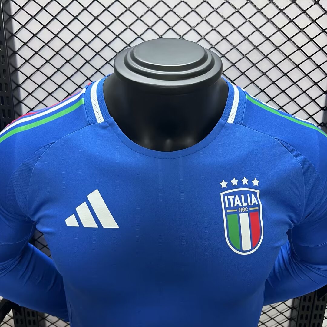 24/25 Italy Euro Home Long Sleeves Jersey Player Version