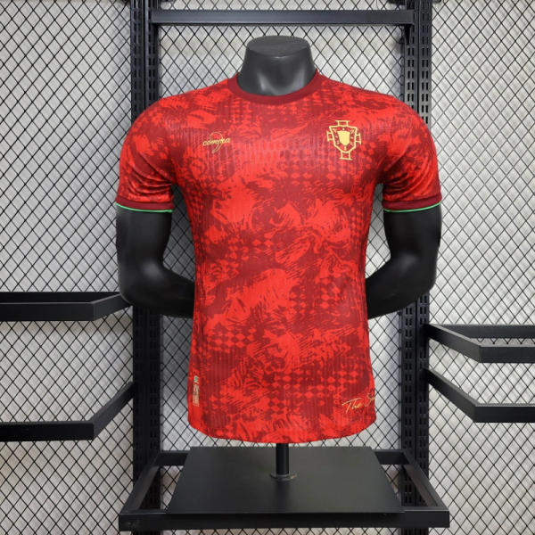 25/26 Portugal Anniversary Edition red jersey Player Version