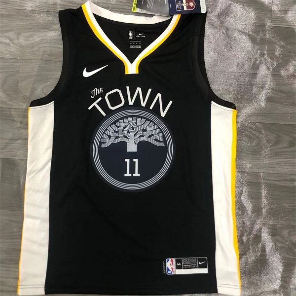 NBA Golden State Warriors V neck Black Jersey THOMPSON#11 S-XXL