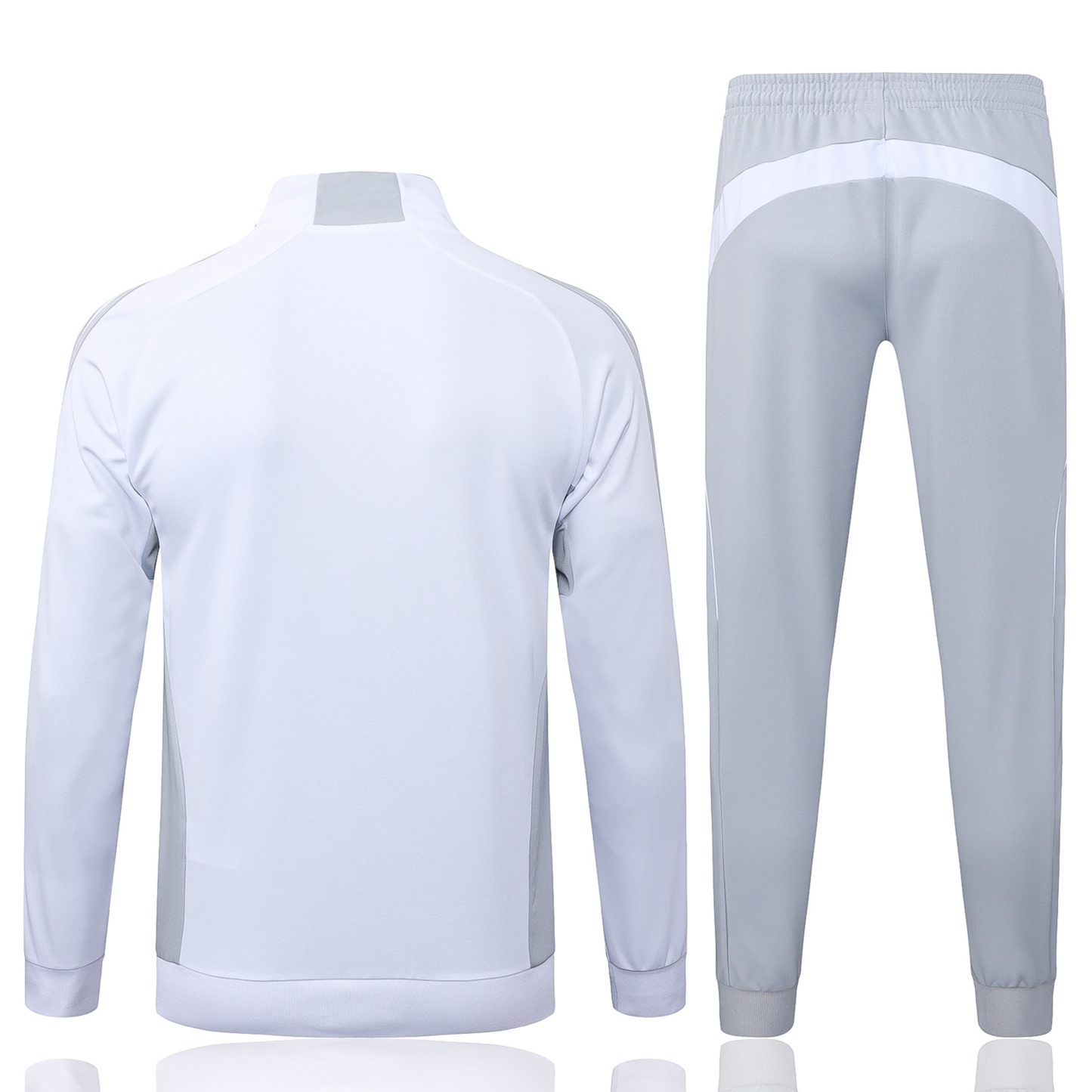 2025/26 Real Madrid off-white gray Jacket Training Suit Set Football Team Shirt Sports Fashion