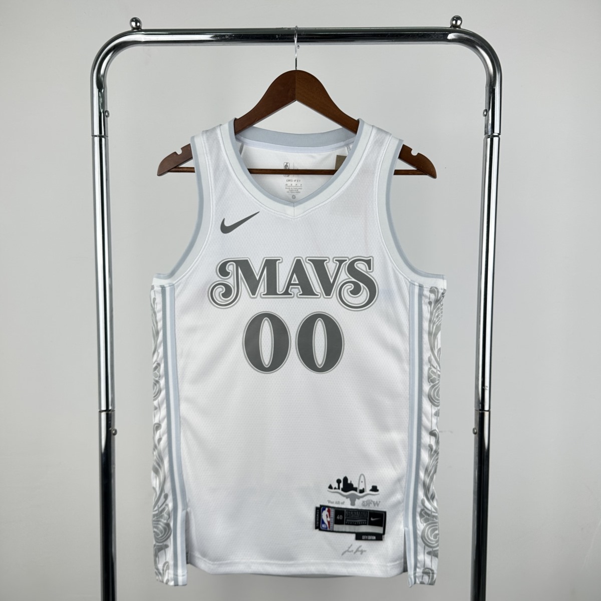 NBA Dallas Mavericks 24/25 City Edition V-Neck White Jersey CHRISTIE#00 S-XXL