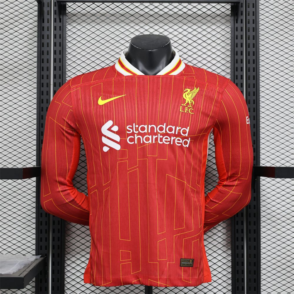 24/25 Liverpool Home Jersey Long Sleeve Player Version