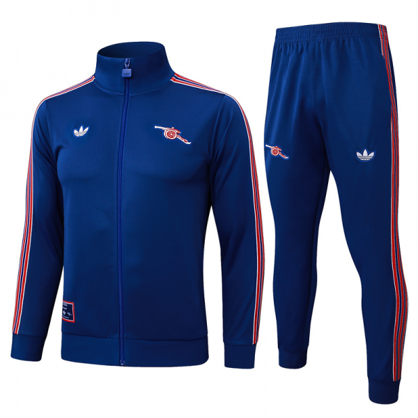 2025/26 Arsenal Blue Jacket Training Suit Set Football Team Shirt Sports Fashion
