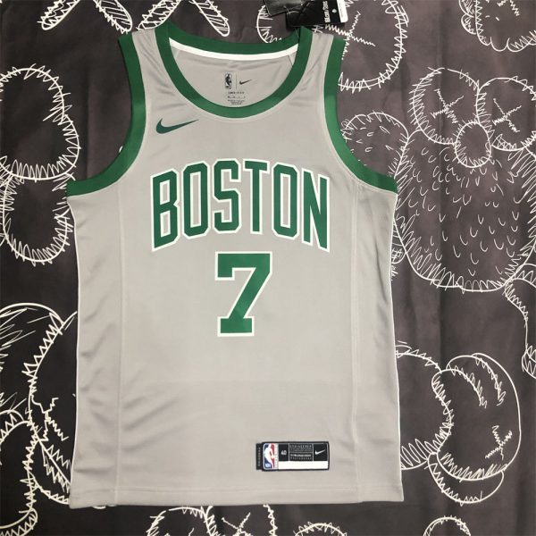 NBA Boston Celtics Round Neck Grey Jersey S-XXL