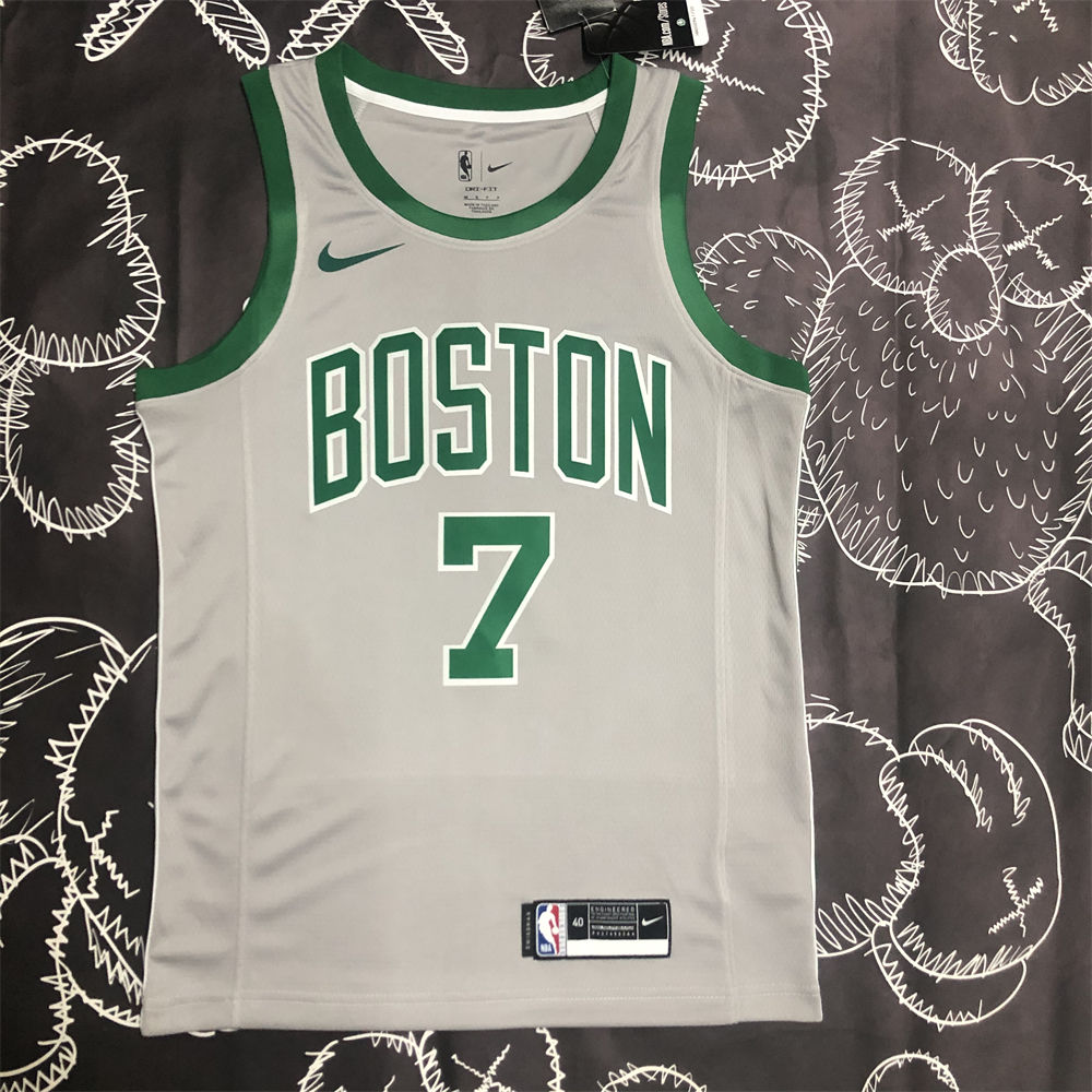 NBA Boston Celtics Round Neck Grey Jersey S-XXL