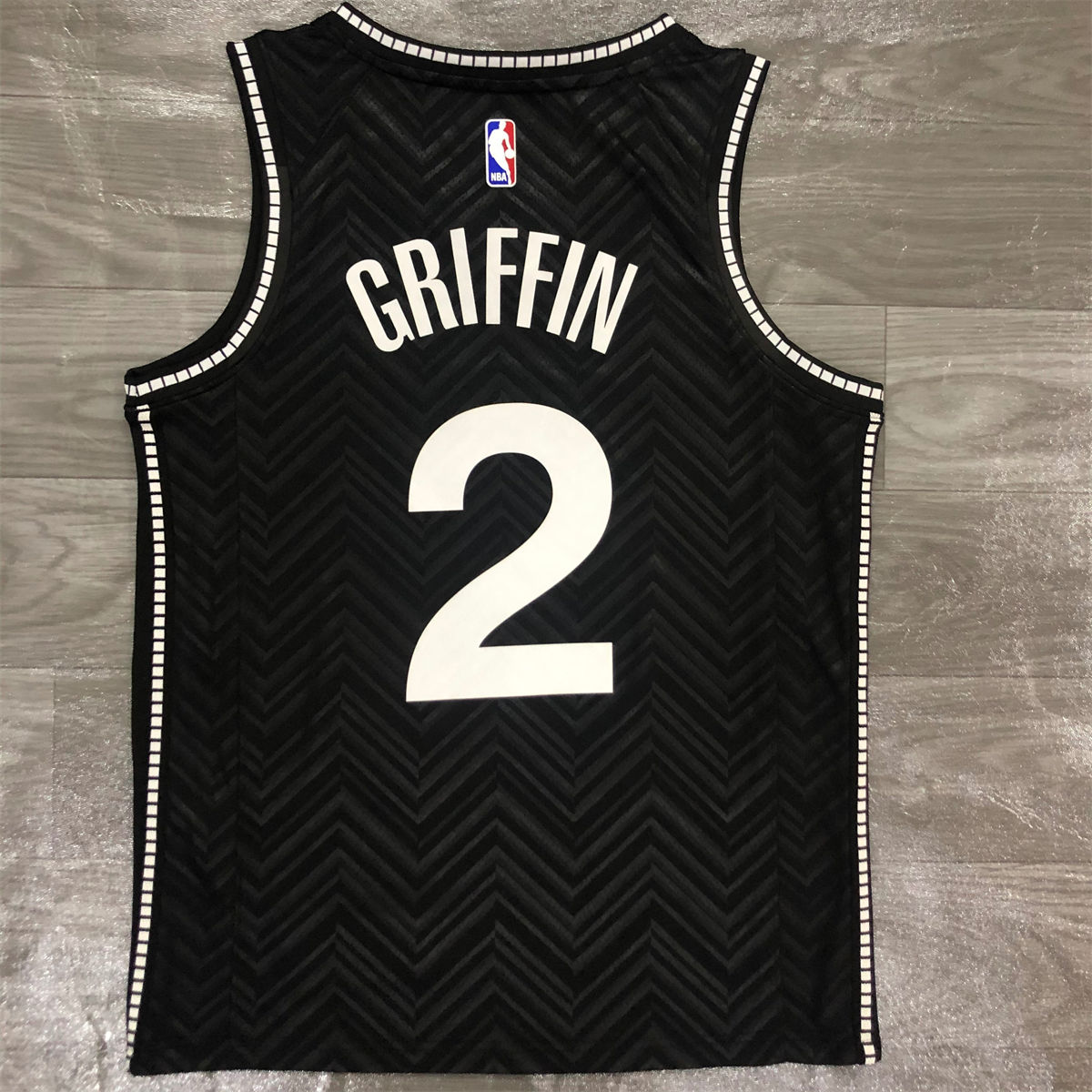 NBA Brooklyn Nets V-Neck Black Jersey GRIFFIN#2 S-XXL
