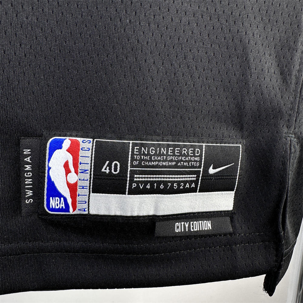 NBA New Orleans Pelicans 2024 City Edition Round Neck Black jersey WILLIAMSON#1 S-XXL