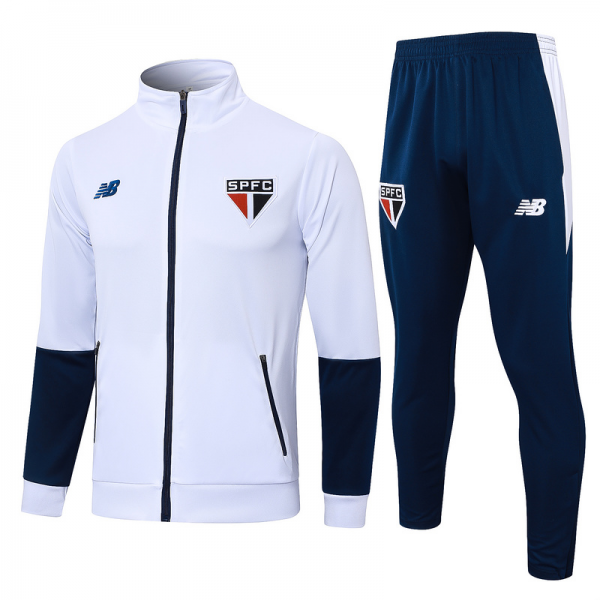 2024/25 Sao Paulo White Jacket Training Suit Set Football Team Shirt Sports Fashion