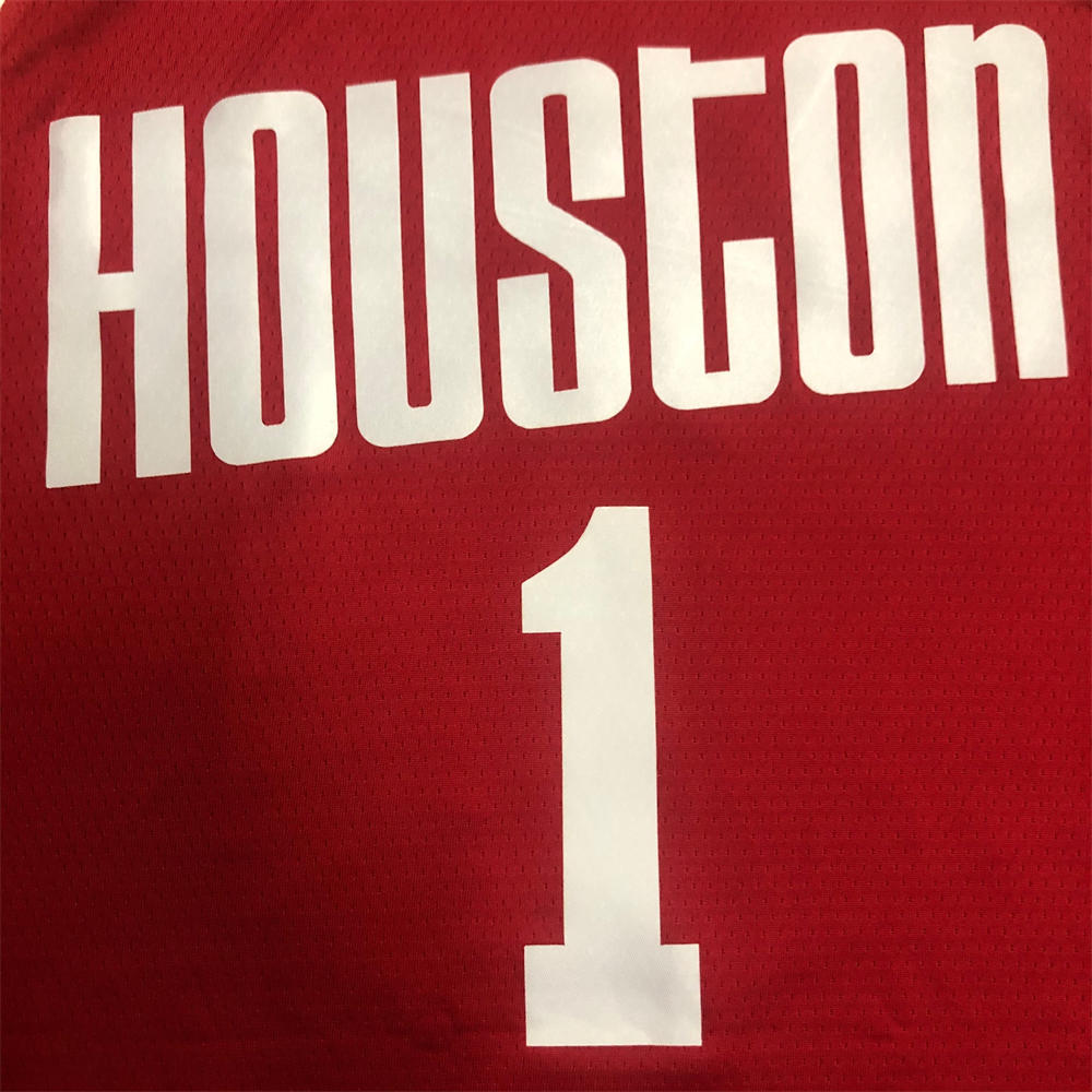 NBA Houston Rockets Round Neck Red Jersey McGRADY#1 S-XXL