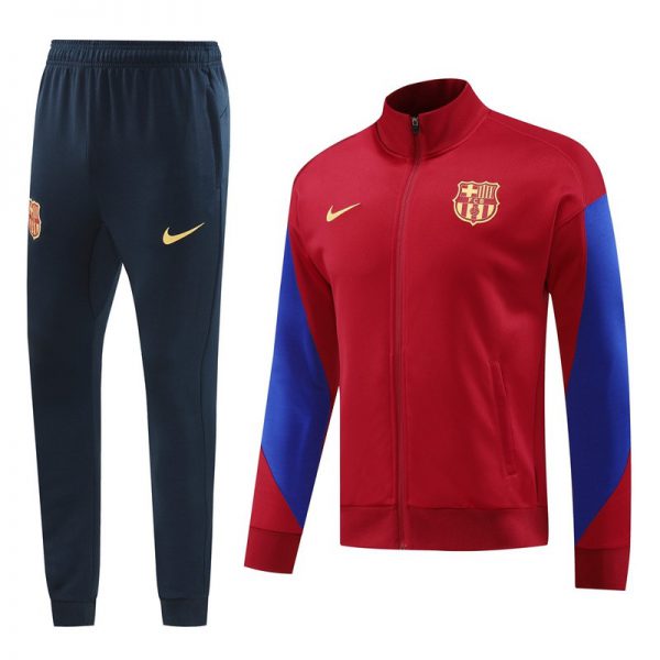2024 Barcelona Maroon Jacket Training Suit Set Football Team Shirt Sports Fashion