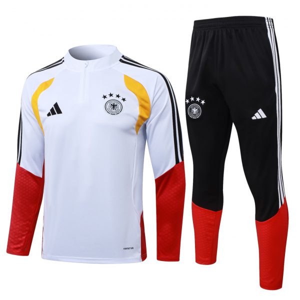 202526 Germany White Long-sleeved half-pull training kit Football team kit