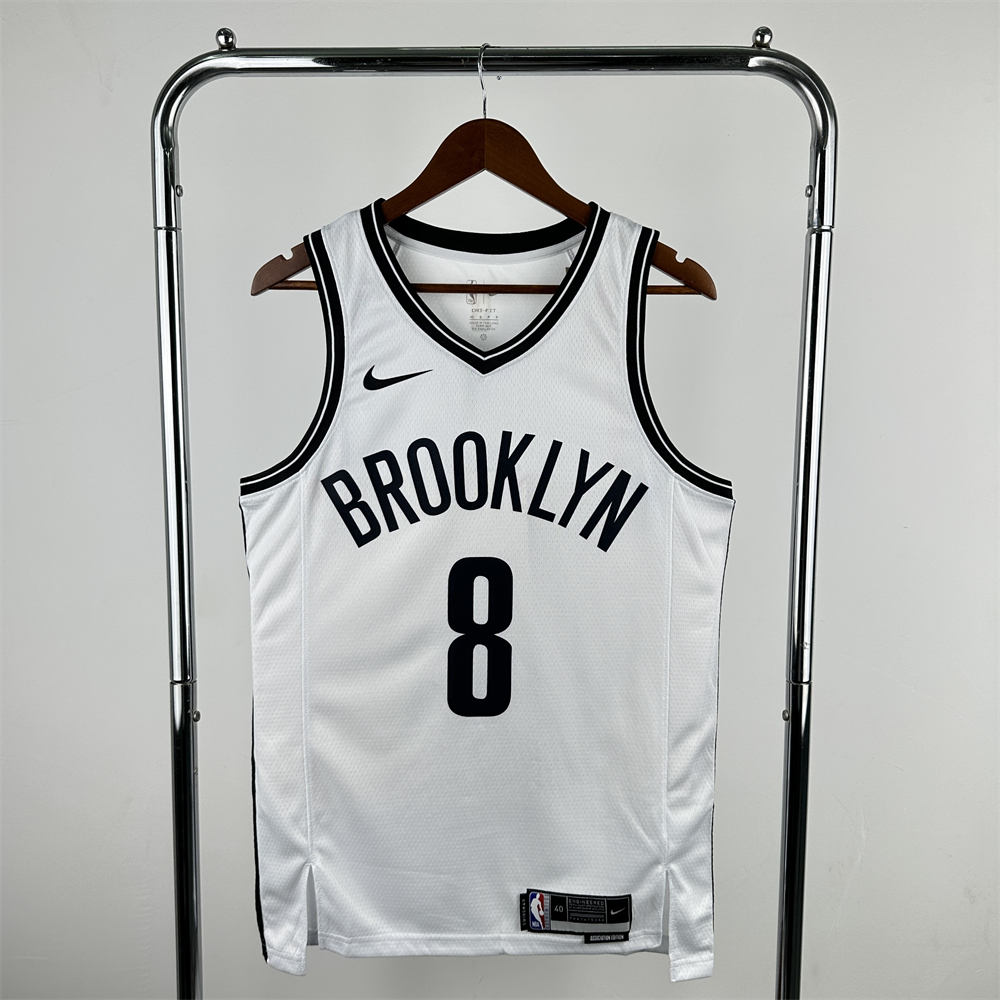 NBA Brooklyn Nets 2022/23 White Icon Edition Swingman Jersey CUI#8 S-XXL