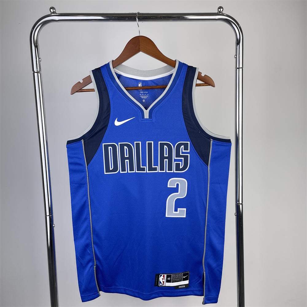 NBA Dallas Mavericks V-Neck Blue Jersey IRVING#2 S-XXL
