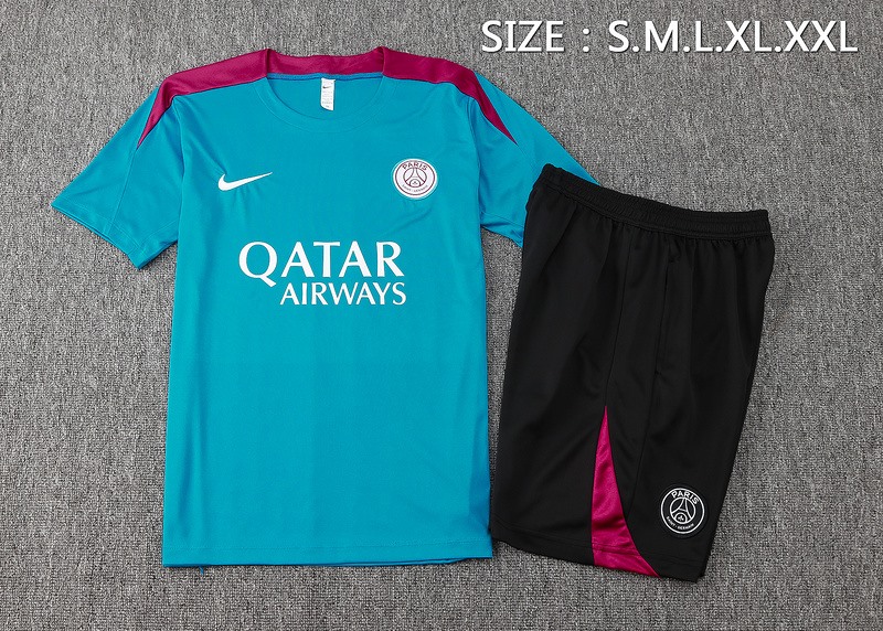 24/25 Psg Blue Training Set Shirt and Shorts