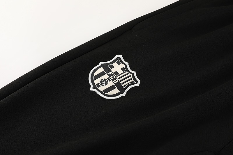 2024 Barcelona Black Jacket Training Suit Set Football Team Shirt Sports Fashion