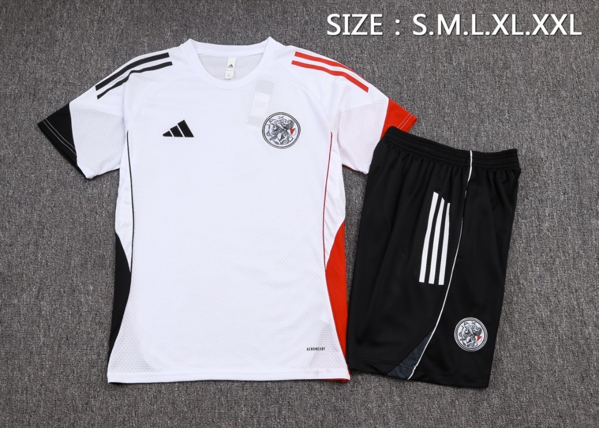 2026 Ajax White Training Set Shirt and Shorts