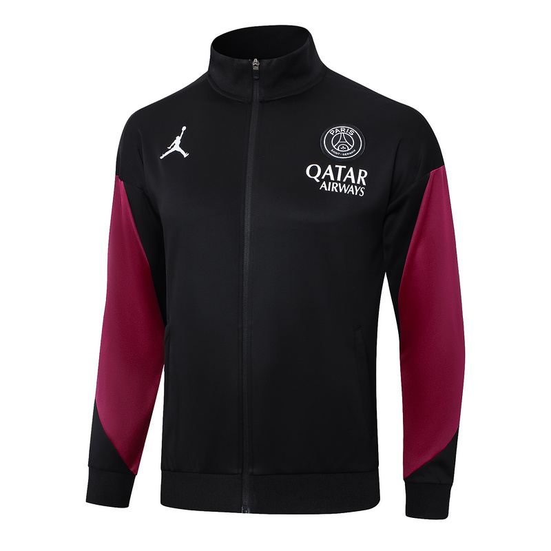 2024/25 Paris Black Jacket Training Suit Set Football Team Shirt Sports Fashion