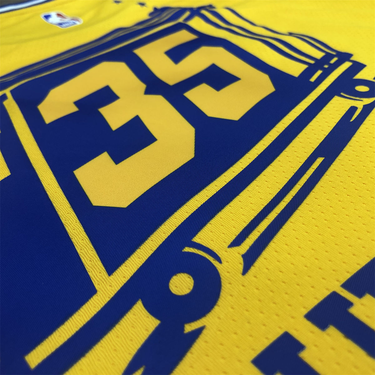 NBA Golden State Warriors Round neck Yellow Jersey DURANT#35 S-XXL