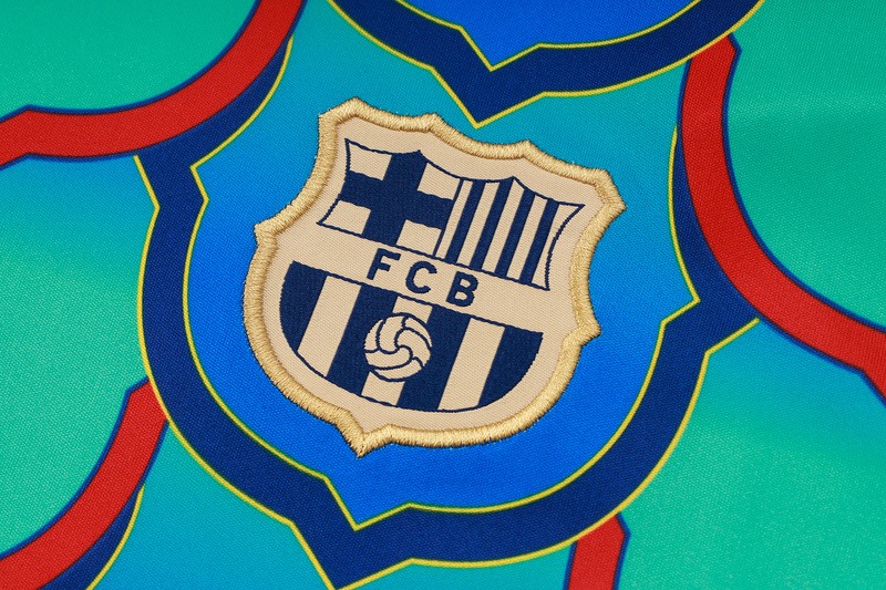 24/25 Barcelona Blue green Training Set Shirt and Shorts