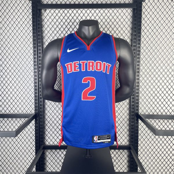 NBA Detroit Pistons 2023 CUNNINGHAM#2 Swingman Blue Jersey S-XXL