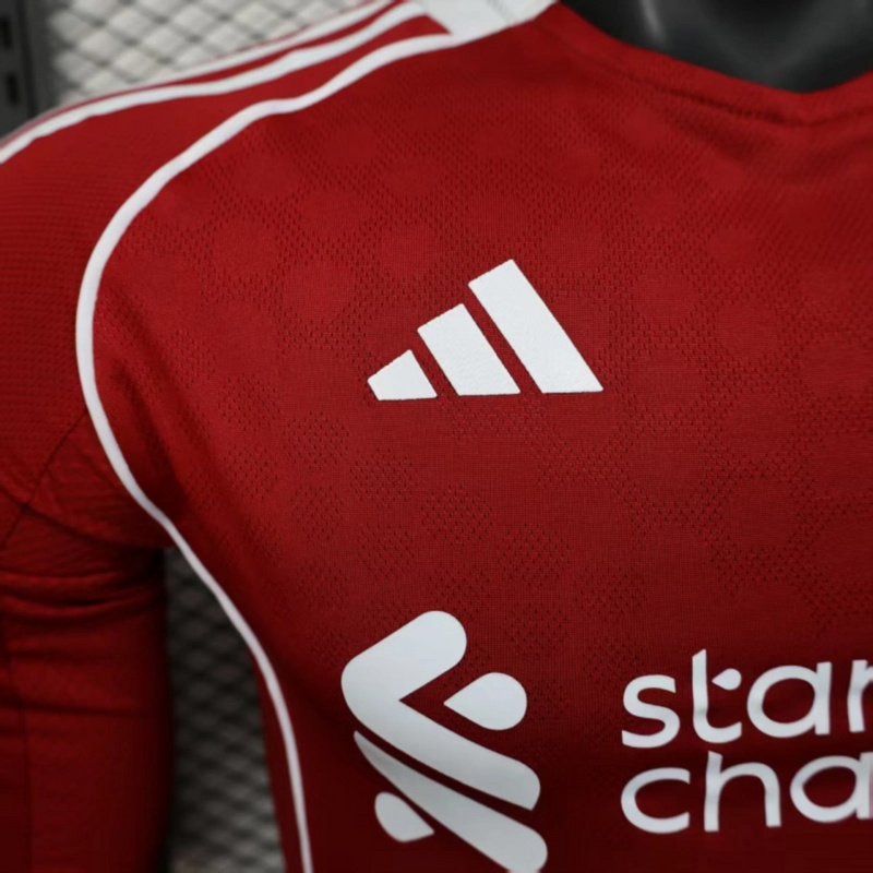 2025/26 Liverpool Home jersey Long Sleeve Jersey Player Version
