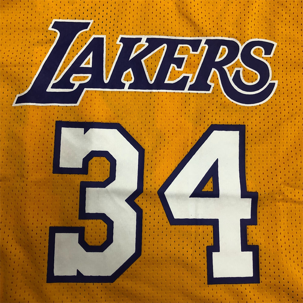 NBA Los Angeles Lakers Mitchellness Jersey Golden O'NEAL#34 S-XXL
